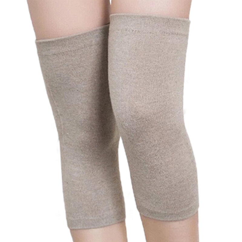 Sparsil Cashmere Leg Warmers para mulheres, manga de joelho tricotada, meia longa elástica, joelheira de lã quente, protetor de tornozelo, inverno