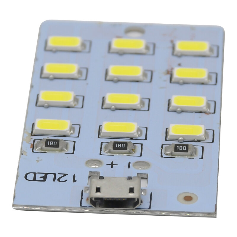 5730 smd lampu LED mikro LED, pencahayaan malam darurat Panel 5V ~ 470mA 430mA putih USB 5730
