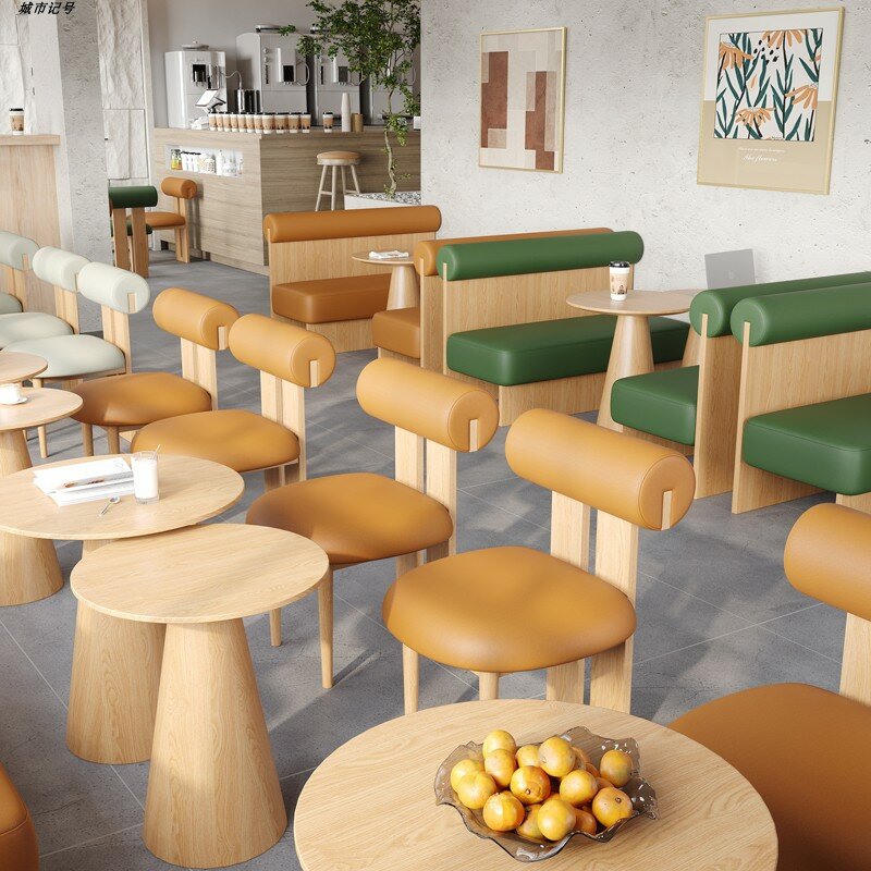 Set perabotan kafe meja pemanas Nordik bulat kecil konsol kursi kopi restoran meja minimalis Salontafel furnitur rumah