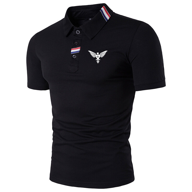 Sommer Casual Polo Shirt Männer Business Kurzarm Tops Tees Mode Revers Slim Fit Einfarbig für Grundlegende T-shirt