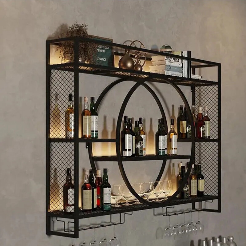 Estante de exhibición de mostrador para vino, vitrina de vidrio para sala de estar, almacenamiento de licor, decoración de Bar Schrank