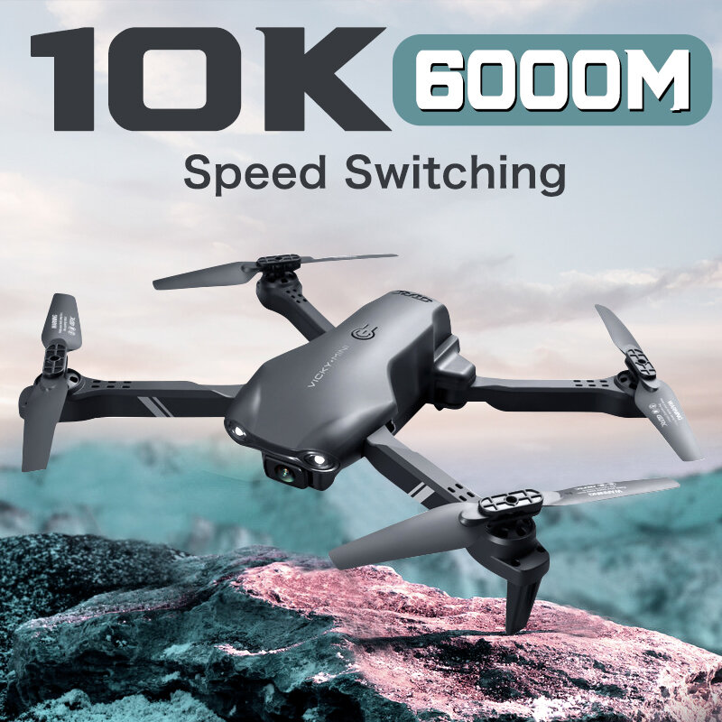 V13 Mini Drone professionale HD 10k doppia fotocamera Wifi Fpvrc Quad rotore 6000m pieghevole in tempo reale trasmissione elicottero giocattolo