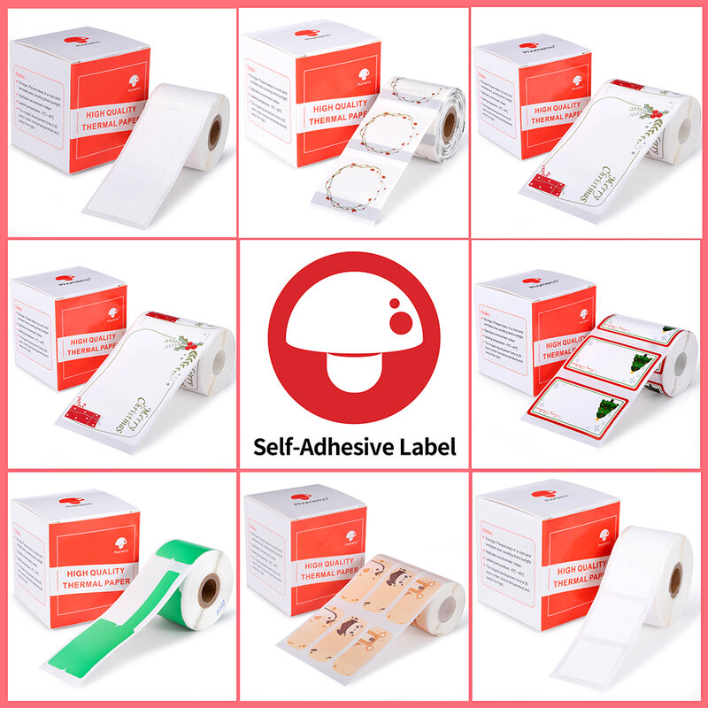 Phomemo Weiß Rechteck Serie Selbst-Etikett Aufkleber Papier für Phomemo M110 M220 Label Drucker Wasserdichte Identifizierung