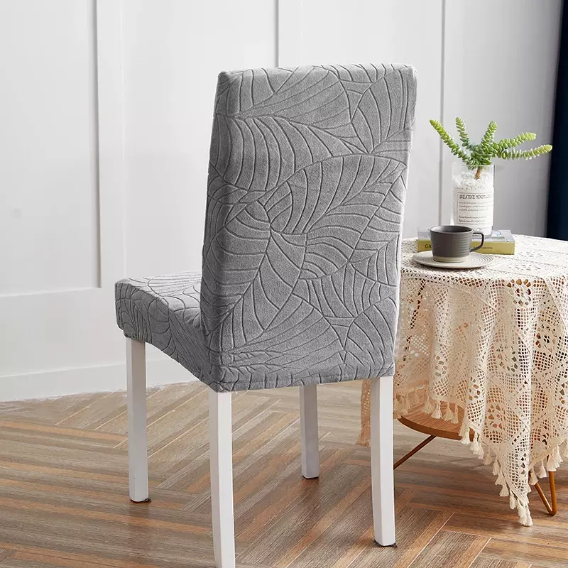 Chair Cover for Dining Room Stretch Jacquard Dining Chair Cover Slipcover Elastic Spandex Kitchen Chair Cover 1/4/6 Pieces