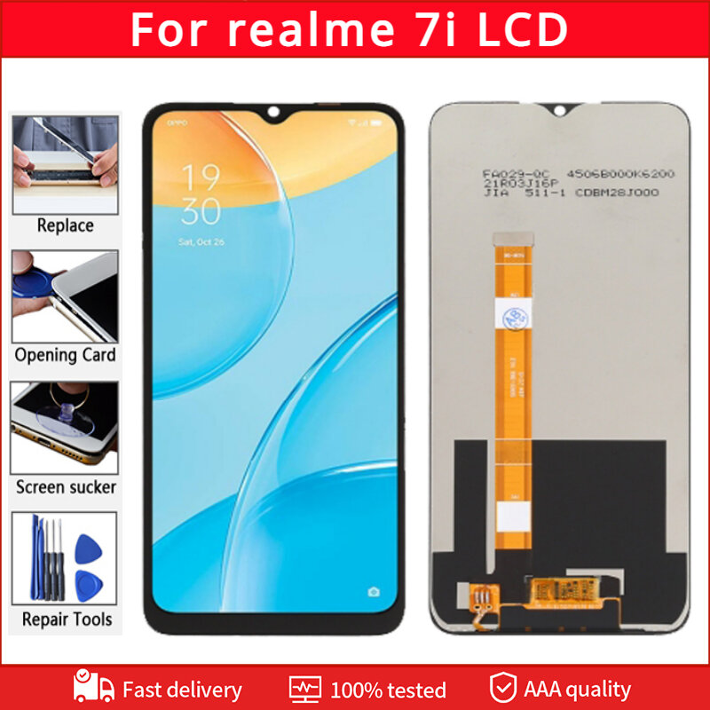 Ensemble écran tactile LCD IPS, 6.5 pouces, pour Realme 7i Global RMX2193