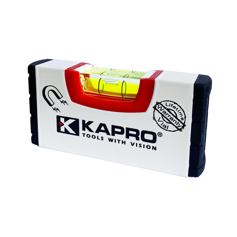 Kapro10cm-ミニポータブルポケットレベルインジケーター,高精度磁気アルミニウム合金測定ツール,白色