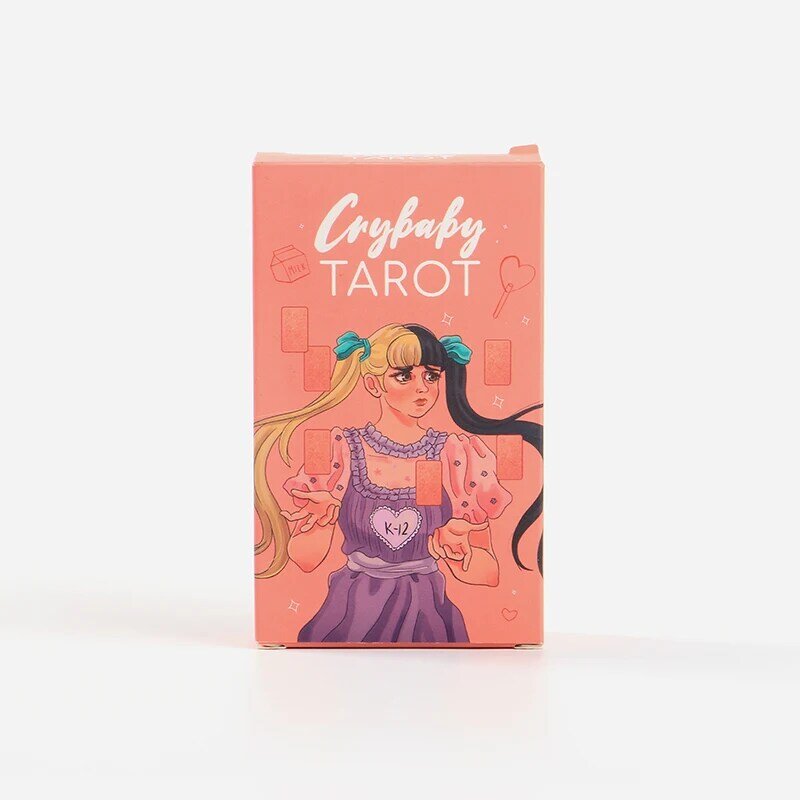Kartu Tarot Crybabay Baru Kartu Dek Permainan Kartu Tarot Deck dengan Buku Panduan Permainan Papan untuk Keluarga Dewasa Oracle untuk Ramalan Nasib