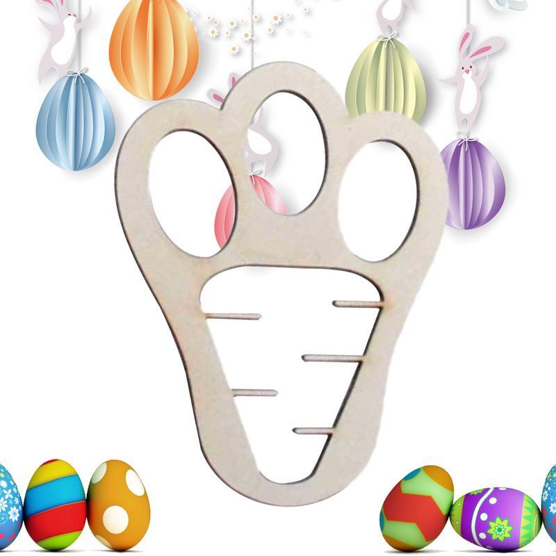 Easter Bunny Stencil para Decorações de Páscoa, Pegadas, Madeira, Reutilizável, Criativa, DIY Pés Decorações