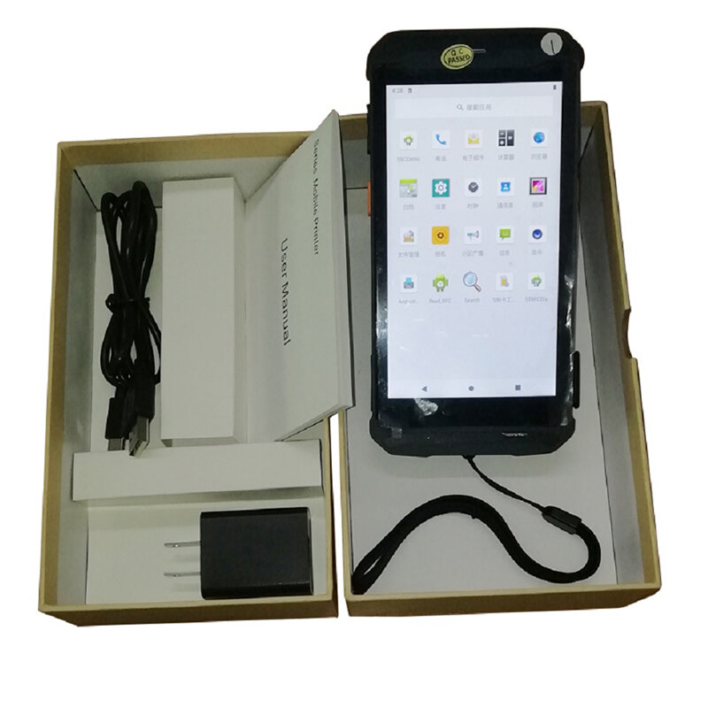 PDA5502 Pdas kode batang industri, Android 9.0 5.5 inci Ip67 kasar tahan air 1d 2d dengan pembaca NFC Rfid