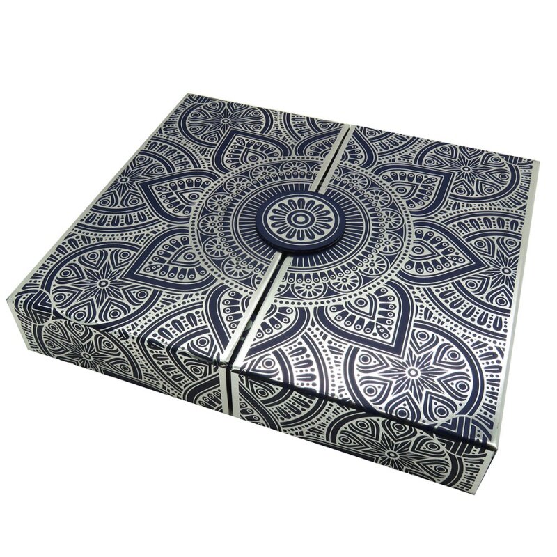 Caja de calendario de adviento de belleza personalizada vacía, lámina plateada, caja de regalo Eid, producto personalizado, 25 días