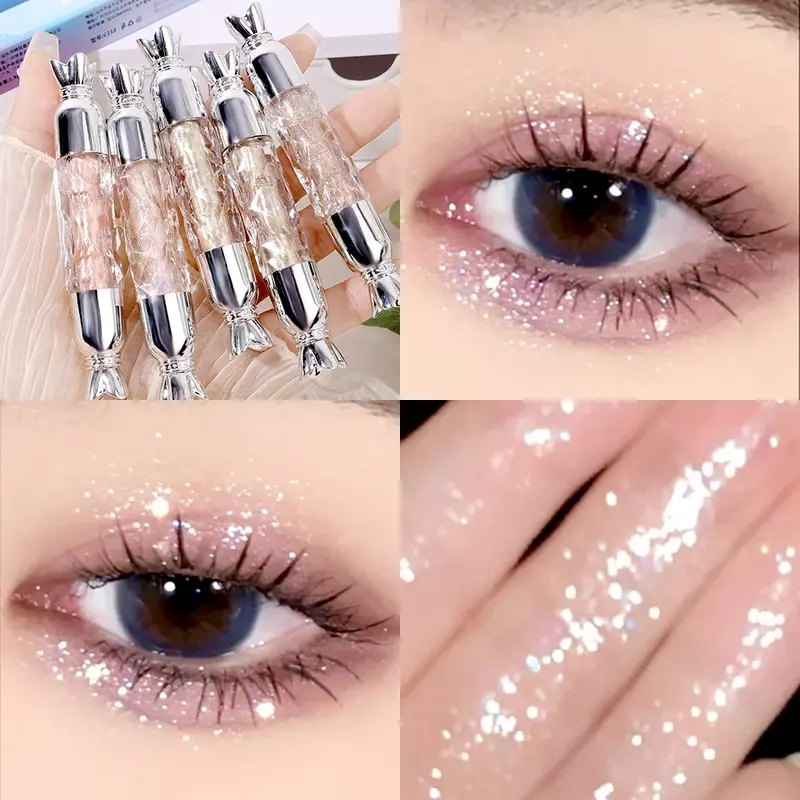 Shimmer Liquid Eyeshadow Stick 5 colori paillettes impermeabili Shiny Glitter Highlighter Eyeliner Eye Liner Pen Eyes Makeup Cosmetic