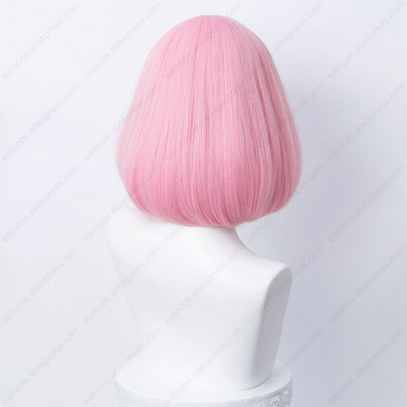 Women Lolita Pink Red Blue Purple Cosplay Wigs 35cm Short Bob Wigs With Bangs Heat Resistant Synthetic Hair Universal Wigs