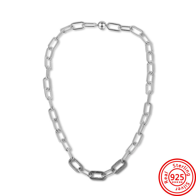 925 Zilveren Me Serie Fit Originele Pandora Me Mini Dangle Link Chain Armband Diy Ring Connector Hoepel Link Oorbellen
