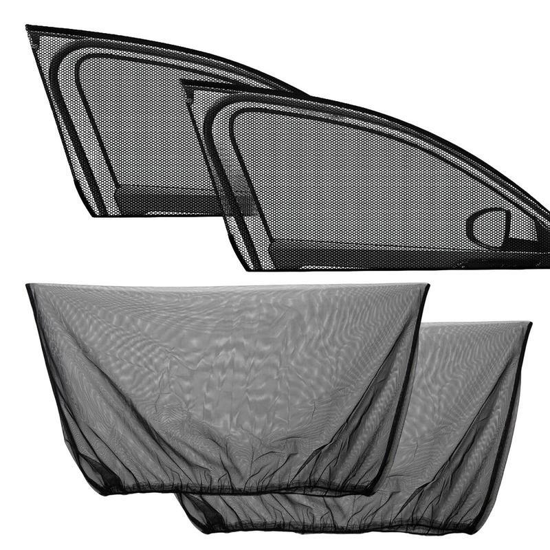 2 Pack Sedan/SUV Car Side Window Shade Front Rear Window Covers Mesh Sun Visor UV Protection For Kids Pet Fits Most Car Styling