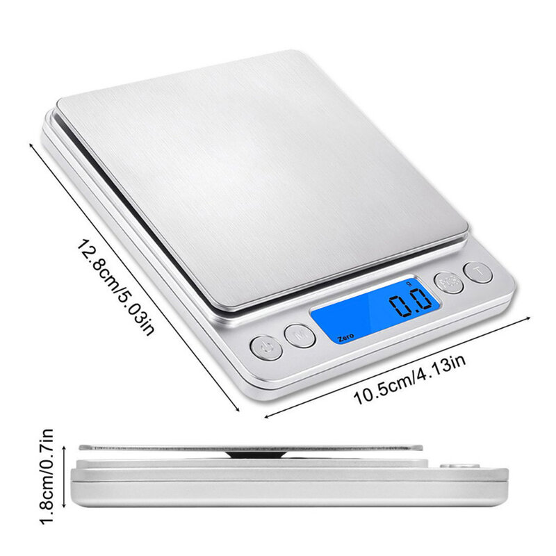 مقياس رقمي للمطبخ مع شاشة LCD ، مقياس مجوهرات صغير ، موازين طعام ، جرام وزن رقمي ، أونصة ، أو جي ، أو جي