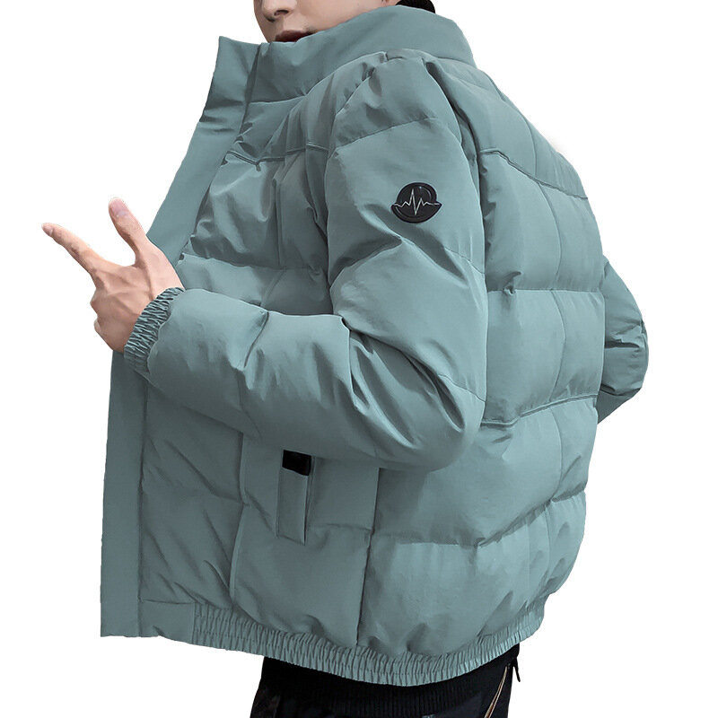 Giacca in cotone da uomo autunno e inverno giacca Casual in cotone piumino da uomo giacca in cotone giacca da pane giacca con colletto alla coreana da uomo