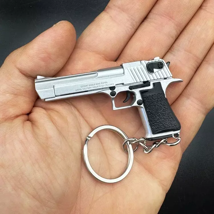 합금 1:4 데저트 이글 권총 키체인 링 가짜 총, 분리형 조립 장난감 총, 숄더백 액세서리, 크리스마스 선물, 신제품