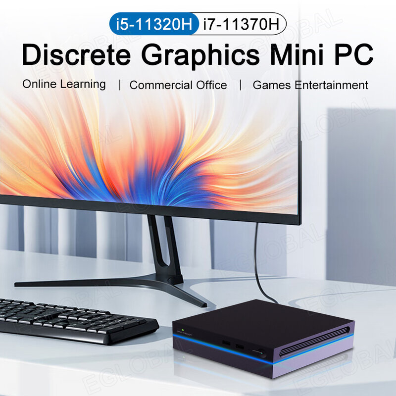 EGLOBAL Mini PC Gamer Intel Core i9 12900H i7 GTX 1060 Computer desktop 32G RAM 512G SSD 14 Cores Game Desktop Minipc Windows 11