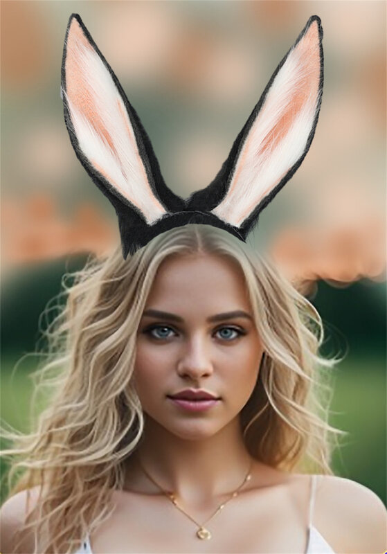 Diadema con orejas de conejo para niña y niño, disfraz de Animal de imitación, vestido de fiesta, ropa de Cosplay Sexy para mujer