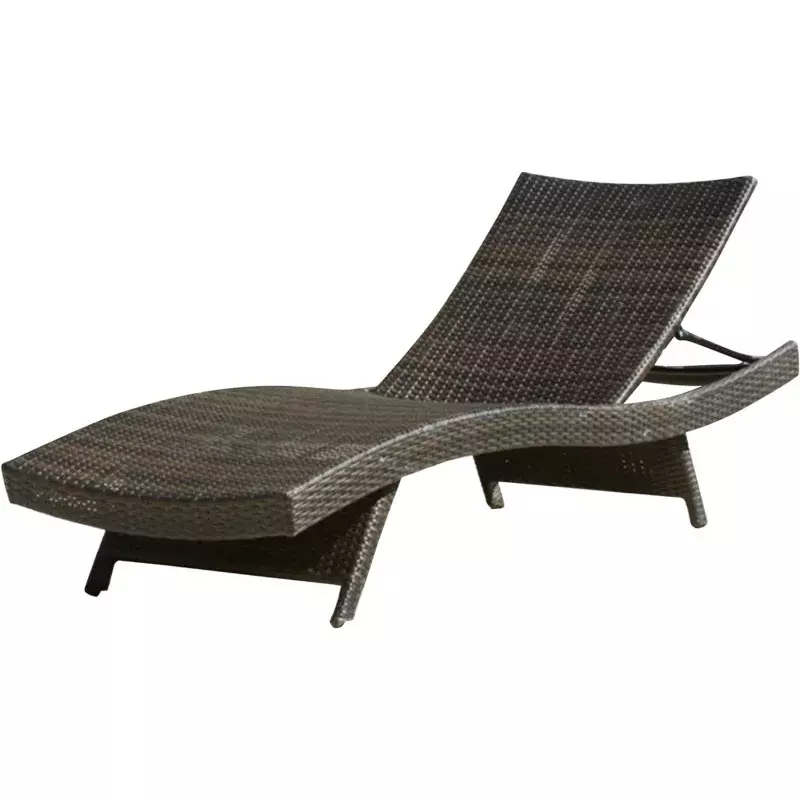 Christopher Knight Home Salem Outdoor Wicker Adjustable Chaise Lounge, Multibrown