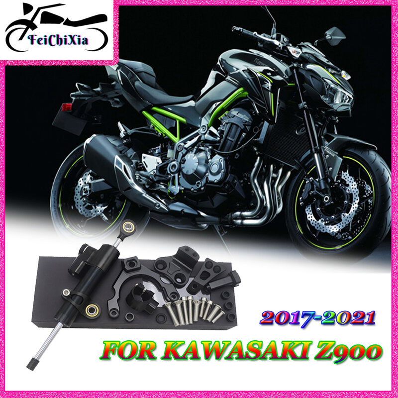 Kit d'amortisseurs de direction pour moto KAWASAKI Z900, stabilisateur directionnel, base de support rapide CNC, accessoires de moto, 2017, 2018, 2019