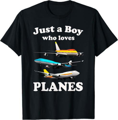 تي شيرت للأطفال ، "أنا صبي يحب الطائرات ، عاشق الطائرة