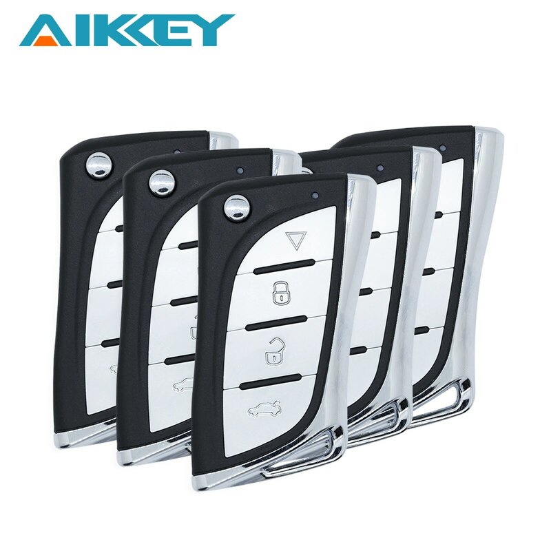 AIKKEY-Car Key Fob, 4 Botões, Silver A Series, Universal Controle Remoto Substituição da Chave, Máquina K3
