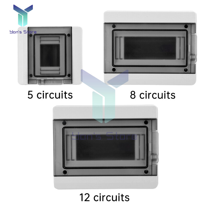 Scatola interruttori impermeabile scatola di distribuzione dell'isolamento a prova di polvere 5/8/12 circuito scatole di giunzione serie HT per esterni per uso domestico
