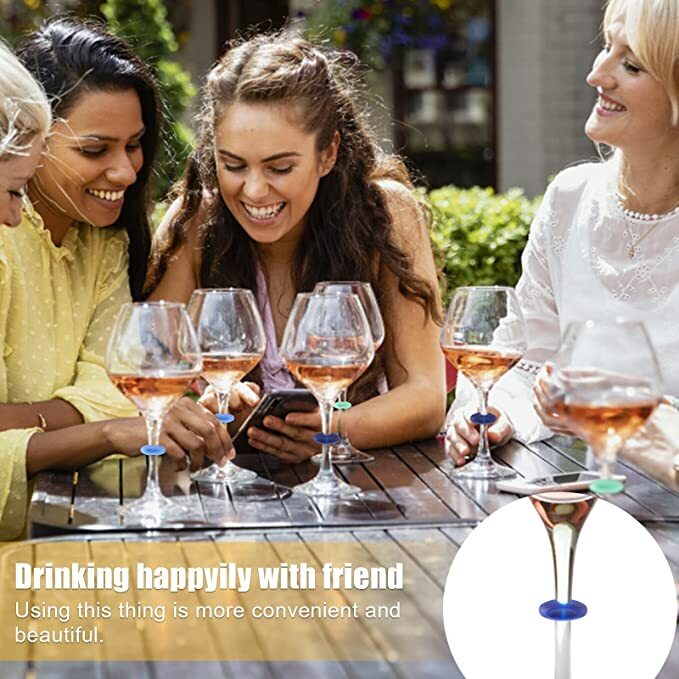 36 Stuks Kleur Willekeurige Siliconen Wijnglas Marker Sap Glazen Cup Labels Tags Voor Outdoor Bruiloft Engagement