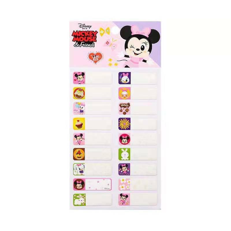 72 Disney Student Waterproof Name Stickers Children's Stickers Cartoon Stickers Cute Mickey and Minnie Name Stickers Gifts