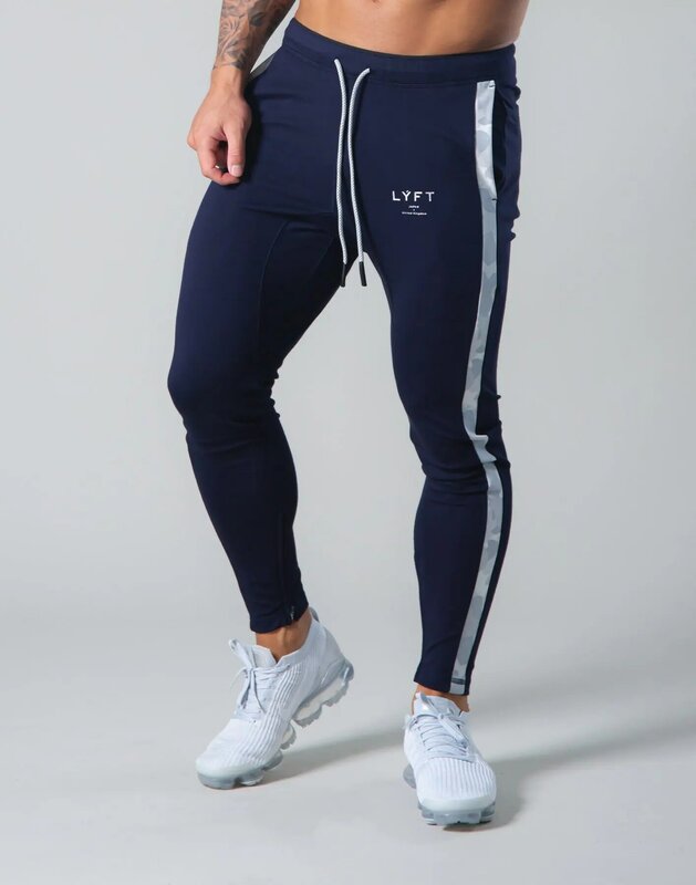 Pantalones deportivos informales para hombre, Pantalón de algodón con cordones, tendencia de fitness, novedad de otoño, 2024