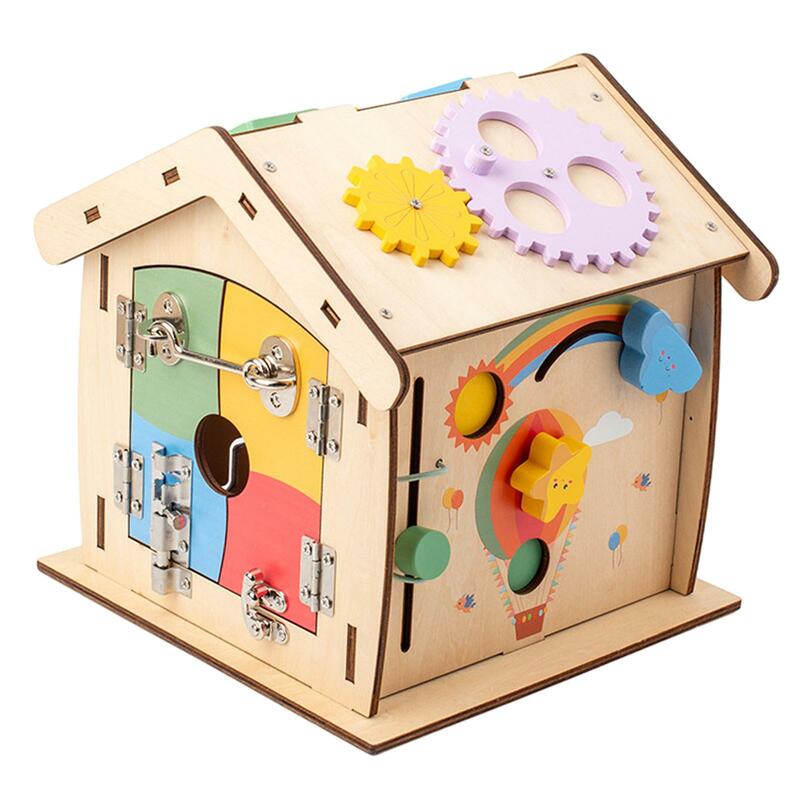 Деревянный дом, игрушка Монтессори, базовые навыки жизни, обучение для праздничного подарка для детей