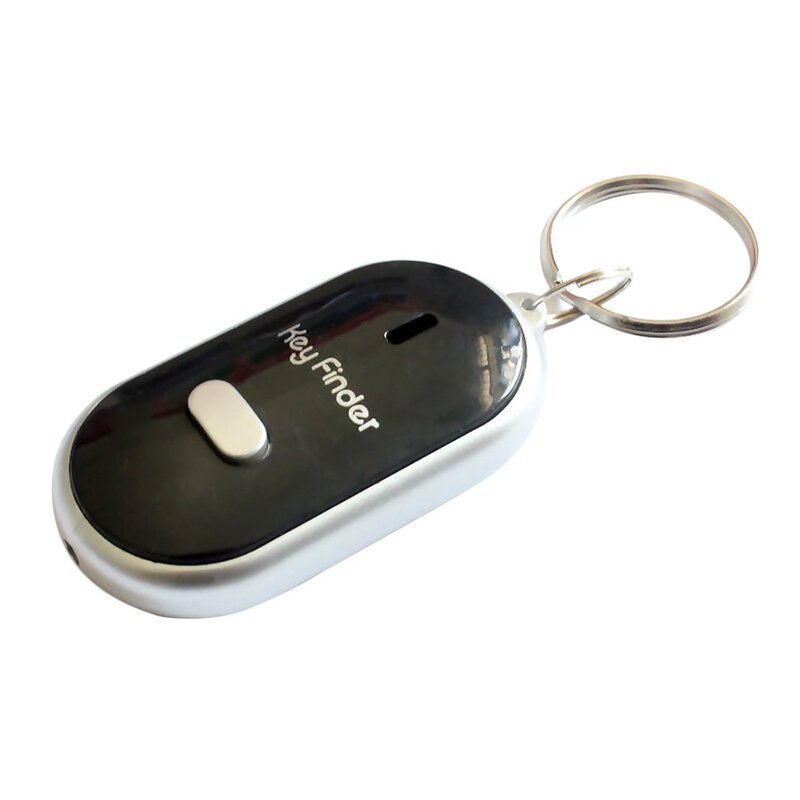 Pencari kunci Anti hilang gantungan kunci pintar, pencari lokasi gantungan kunci Tracer peluit berkedip kontrol suara obor LED portabel pencari kunci mobil