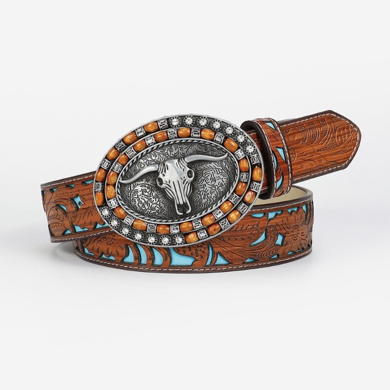 Cinturón con cadena y hebilla grabada para disfraz ídolo, cinturón para pantalones vaqueros, vestido Halter