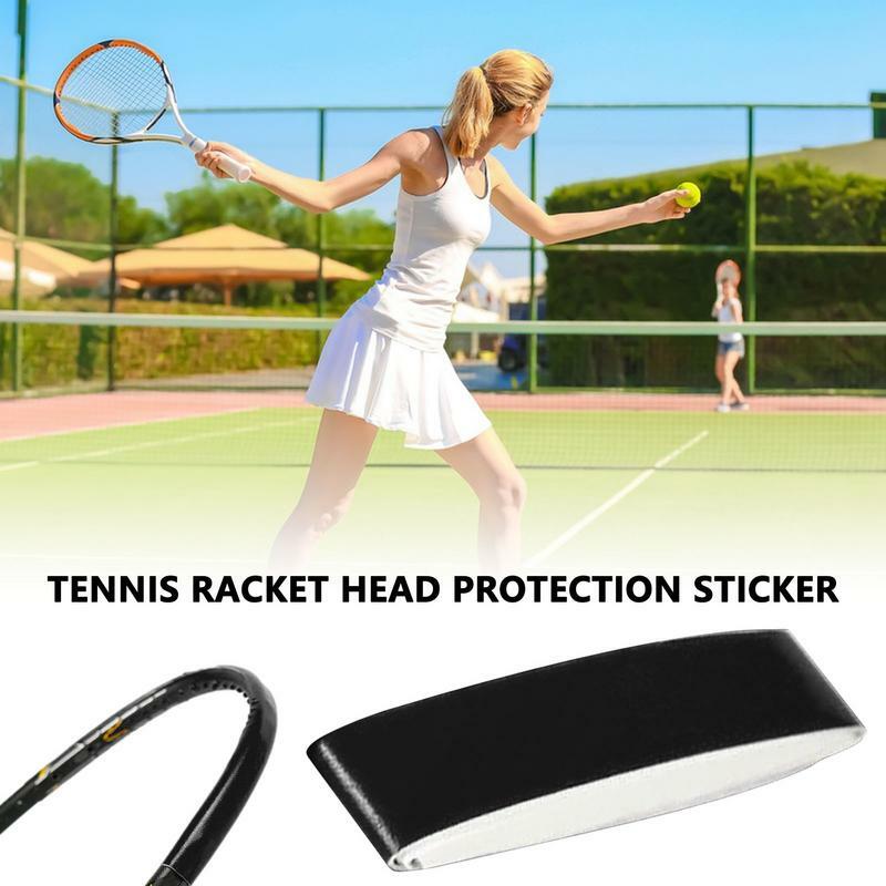 Autocollant de protection de tête de raquette de tennis, bande de poignée, collage sans couture, PU, protection de raquette, autocollants de cadre, épaissi