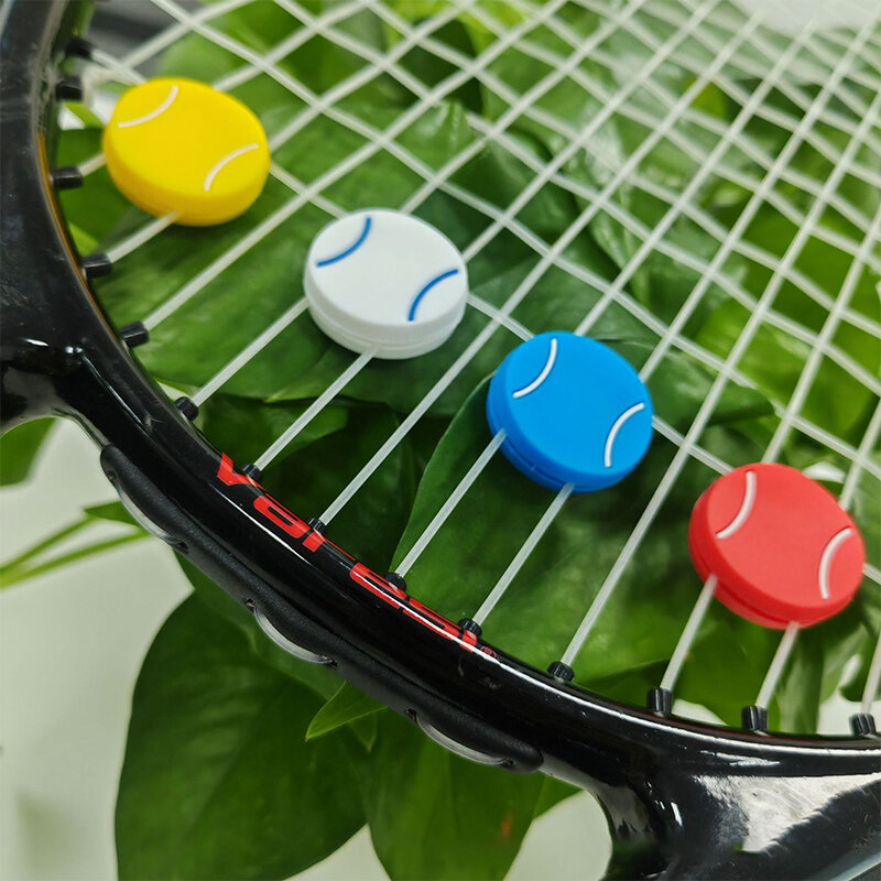 Raket tenis warna-warni, peredam getaran, aksesori olahraga silikon anti-getaran