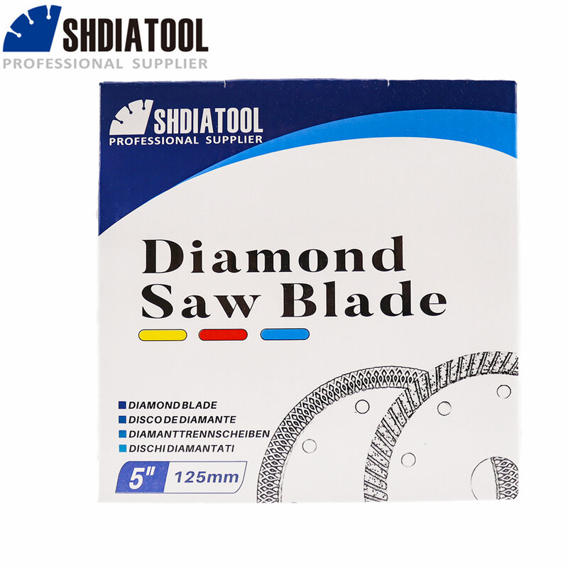 SHDIATOOL-hoja de sierra para piedra de granito, 2 uds, 125mm, hexagonal, doble cara, Disco de corte de diamante, azulejo de porcelana cerámica