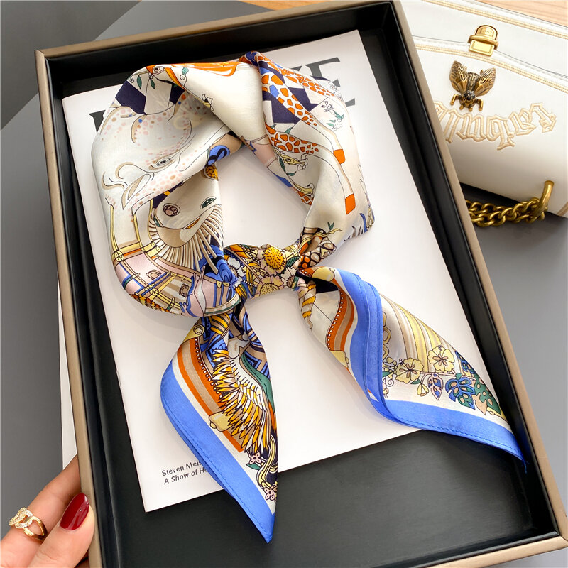 100% echte Seide Stirnband Schal Frauen Mode Luxus Hohe Qualität Platz Schals Wrap Halstuch Frühling Hijab Schals