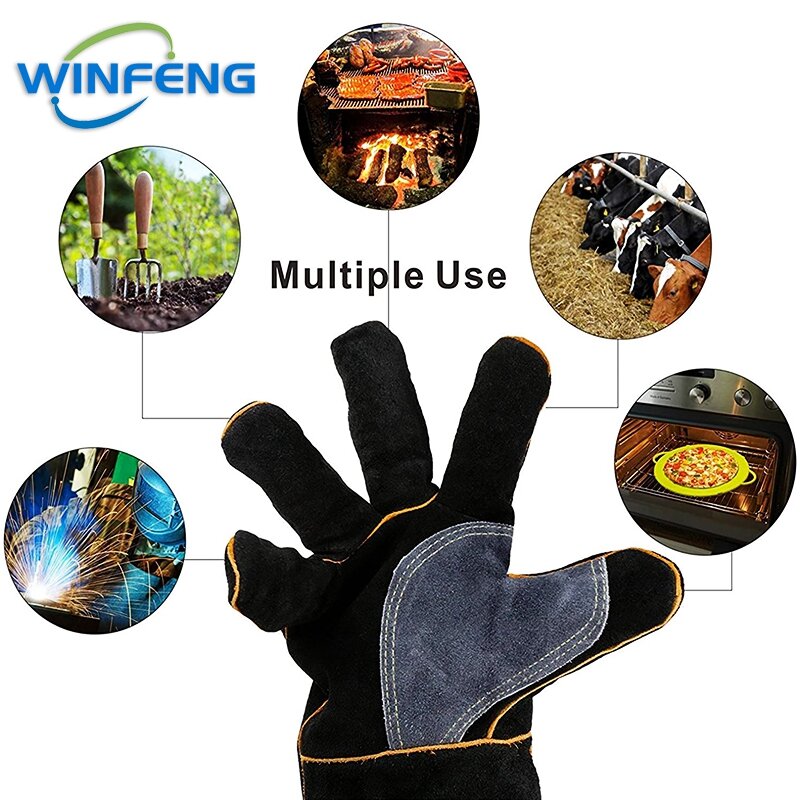 Защитные перчатки с высокой термостойкостью, термостойкие огнестойкие защитные принадлежности для пожарных, спасателей, сварочные