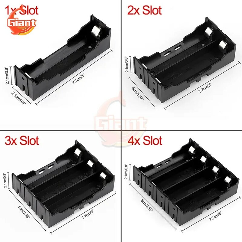 18650 Battery Charger Case 1/2/3/4 Slot Batteries Container Box Mini Battery Holder Storage Power Bank Case DIY Battery Case