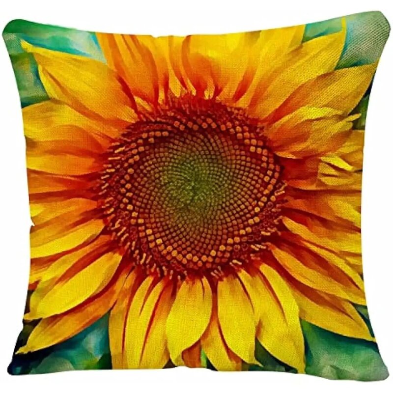 Throw Pillow Covers Sunflower Cushion Pillow Case Home Decor Pillowcase