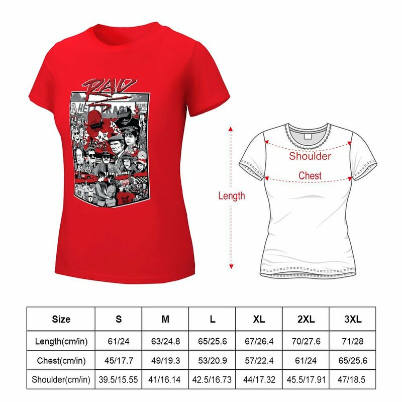 Rad Poster Camisetas Gráficas Para Mulheres, Camisas Pretas, Roupas Exagrandes, Edição Especial do 33 ° Aniversário