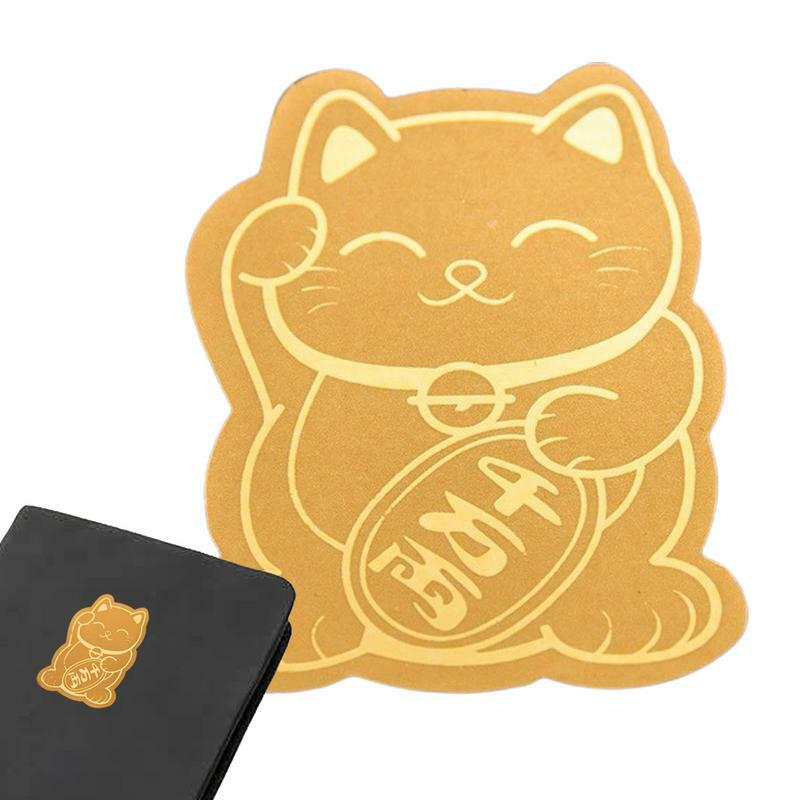 Stiker ponsel kucing keberuntungan, stiker perangkat elektronik kucing keberuntungan untuk ponsel laptop