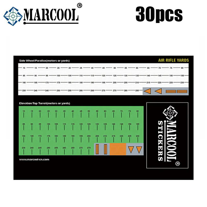 Marcool Scope stickers cannocchiali da puntamento torretta di vista e adesivi per etichette con conteggio in scala di regolazione laterale