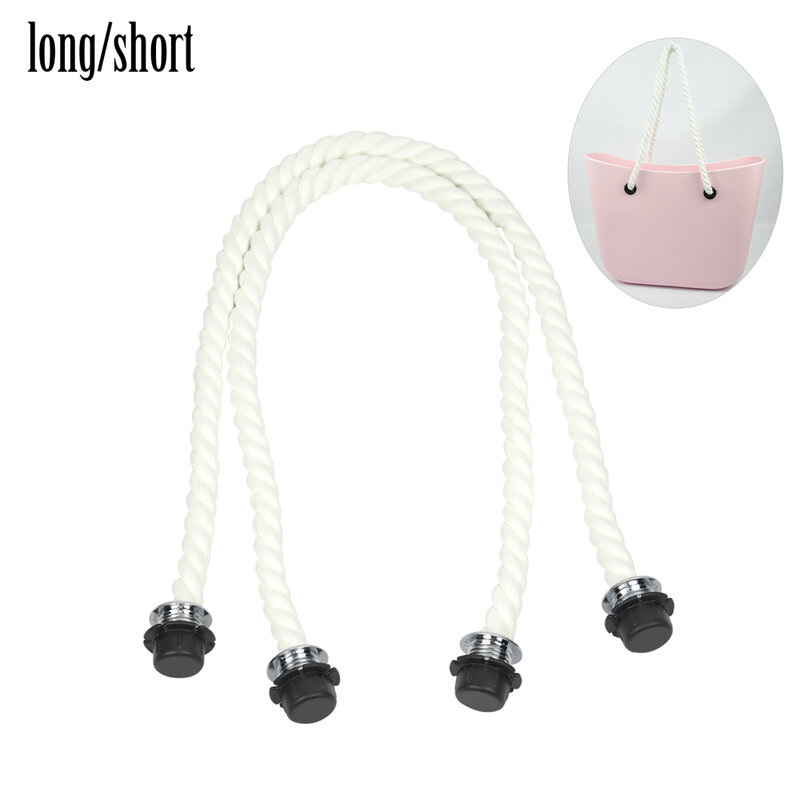 New Tanqu 1 Pair Long Short Very SOFT White Hemp Rope Handle for O bag Obag Women Handbag Classic Mini Chic City Urban EVA Bag