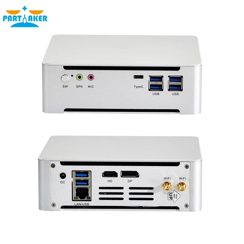 Partaker-Mini PC Windows 11 Pro, Core i5 1340P, i7 1360P, 2 x RAM DDR5, NVMe SSD, ordinateur de bureau, 1xHDMI2.1, 1xug 1.4, 1xVope-C, WiFi