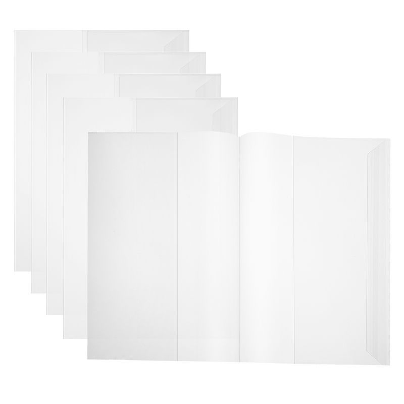 Textbook Proteção Covers, reutilizáveis Capas De Livros, Capas De Livros Transparente, Slipcases Impermeáveis, 5pcs