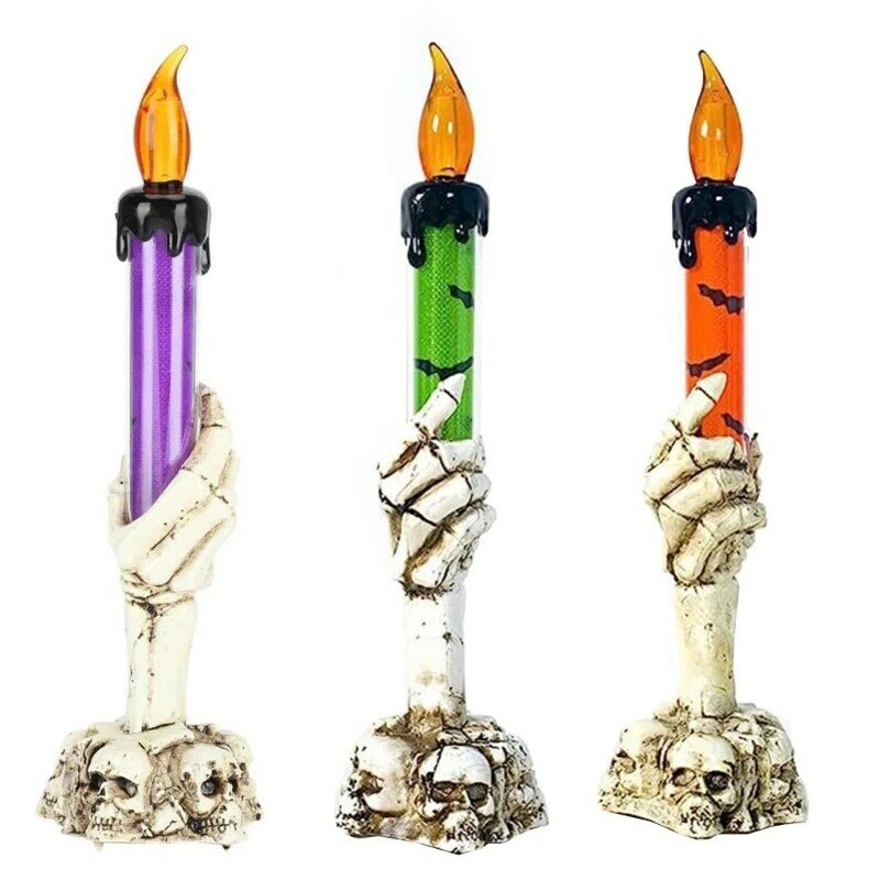 Skull Hand Light LED Candlestick Flameless Lamp Bar Đèn trang trí