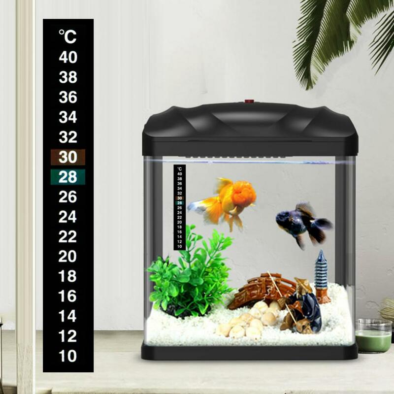 Digital Fish Tank Termômetro, Temperatura Adesivo, Escala Dupla, Stick-on, Alta Qualidade, Durável, Acessórios de Aquário, 5Pcs