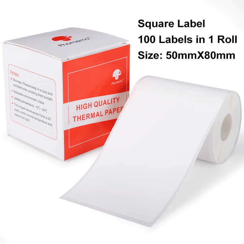 Phomemo-etiquetas térmicas de papel multiusos para impresora de etiquetas, papel autoadhesivo, identificación impermeable, M220/M110/M200
